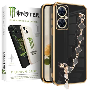 Black Flower monster cover suitable for Huawei Nova 11i / Nova 11i 4G mobile phone