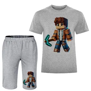 ست تی شرت و شلوارک مردانه مدل ماینکرفت A191