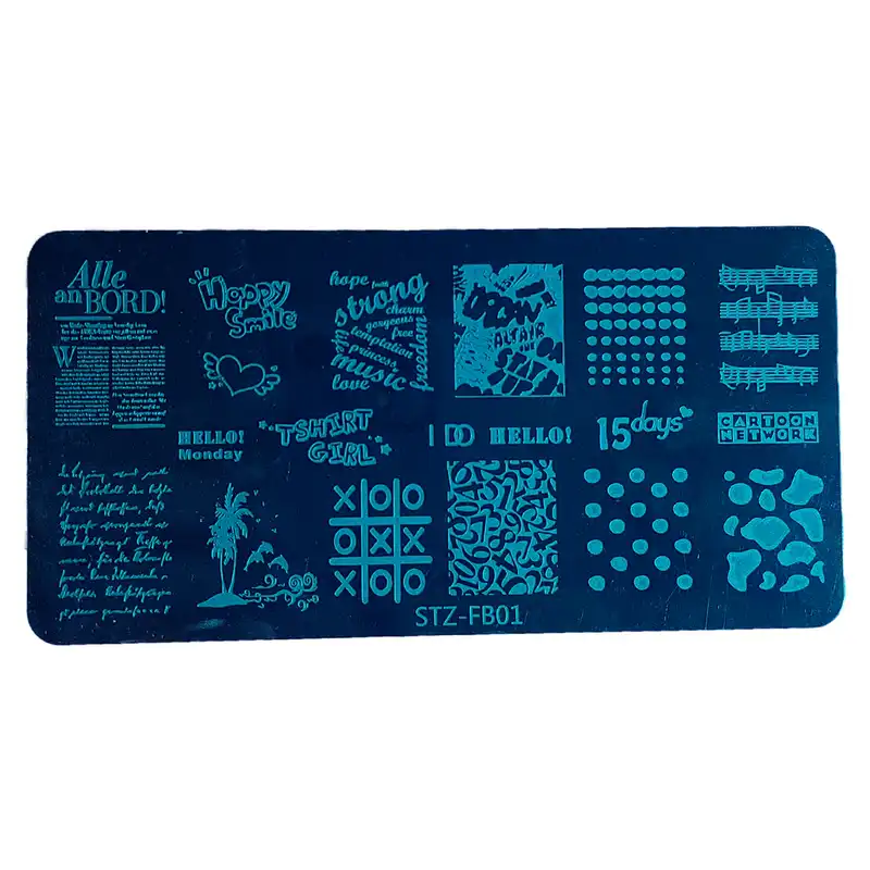 شابلون طراحی ناخن مدل STZ-FB01