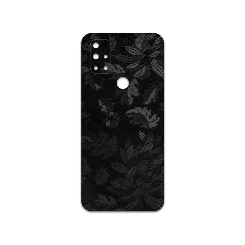 برچسب پوششی ماهوت مدل Black-Wildflower مناسب برای گوشی موبایل وان پلاس Nord N10 5G