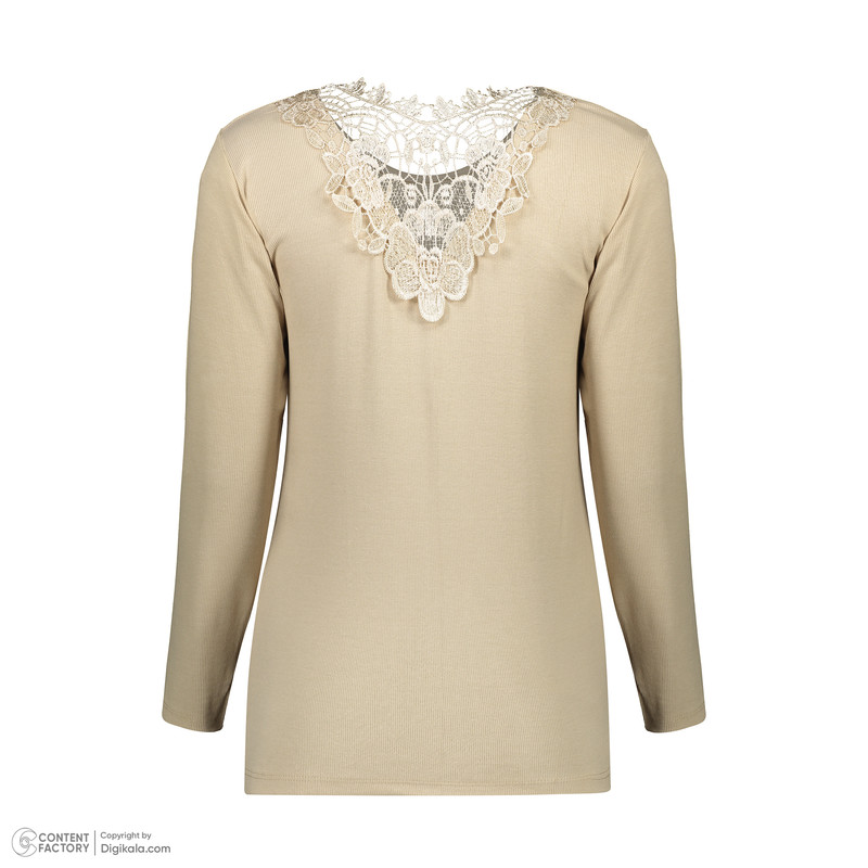 بلوز آستین بلند زنانه مدل پشت گیپور کد 110303.5