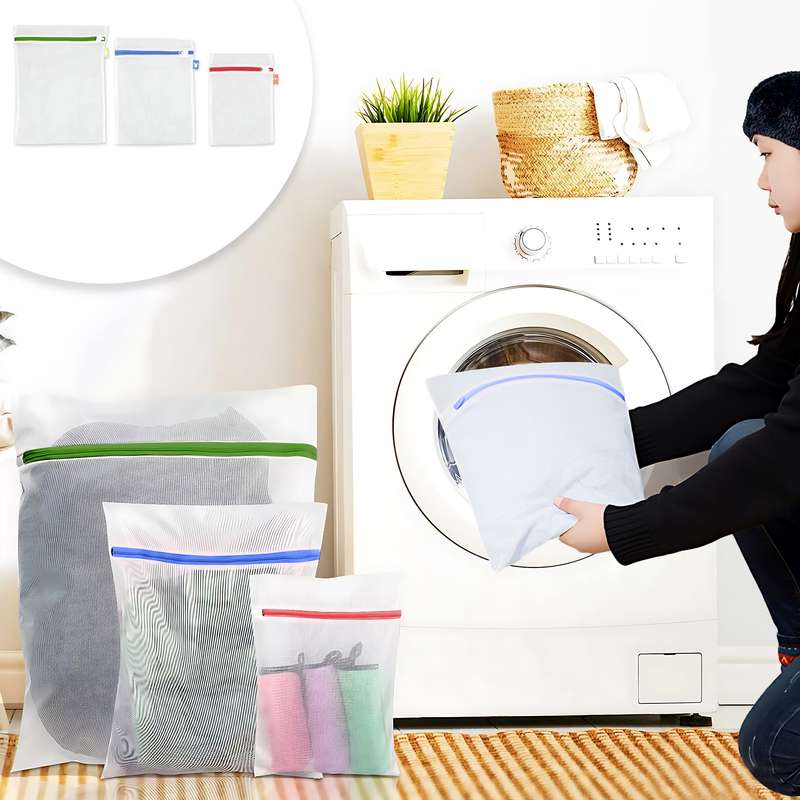 کیسه شستشوی لباس مایهوم مدل آیکون بسته 3 عددی کیسه شستشوی لباس مایهوم مدل آیکون بسته 3 عددی