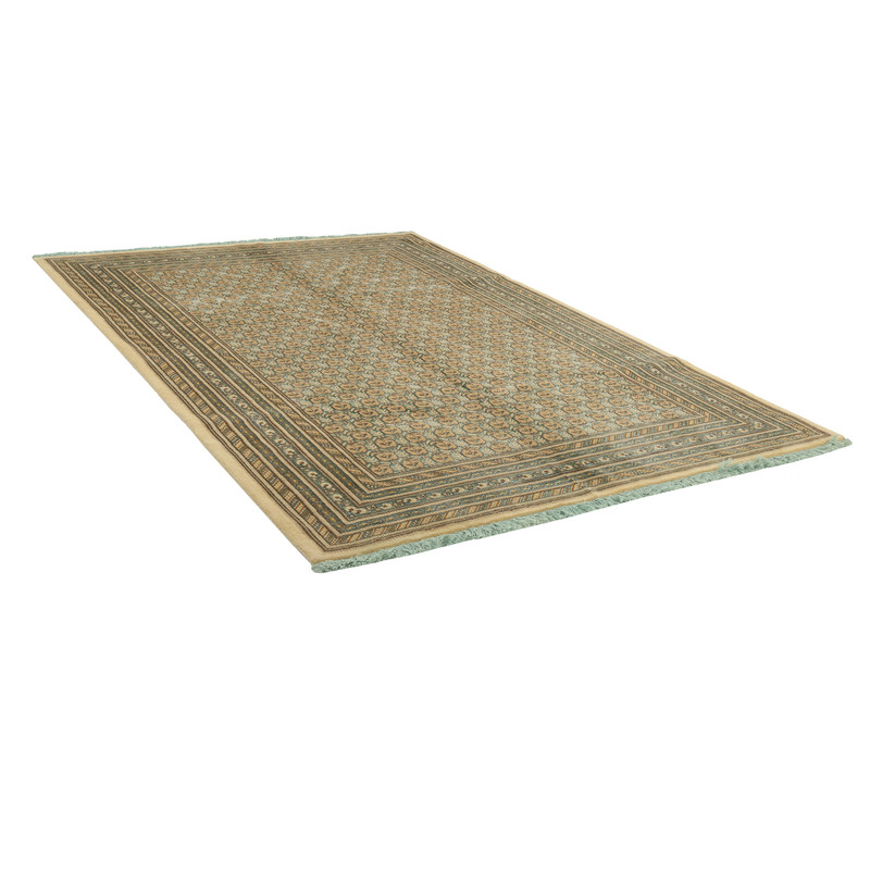 فرش نیمه دستبافت شش و نیم متری مدل گل ابریشم کد 543894