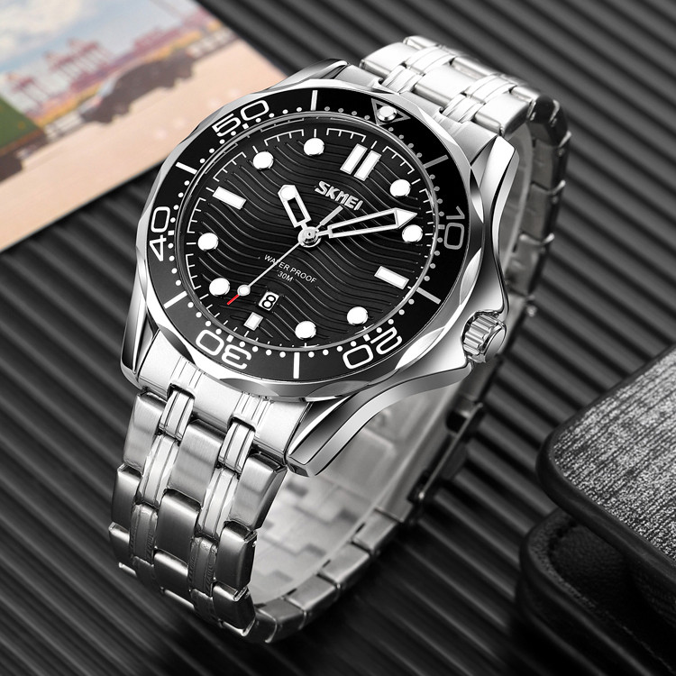 ساعت مچی عقربهای مردانه اسکمی مدل 9276BK-SI ساعت مچی عقربهای مردانه اسکمی مدل 9276BK-SI