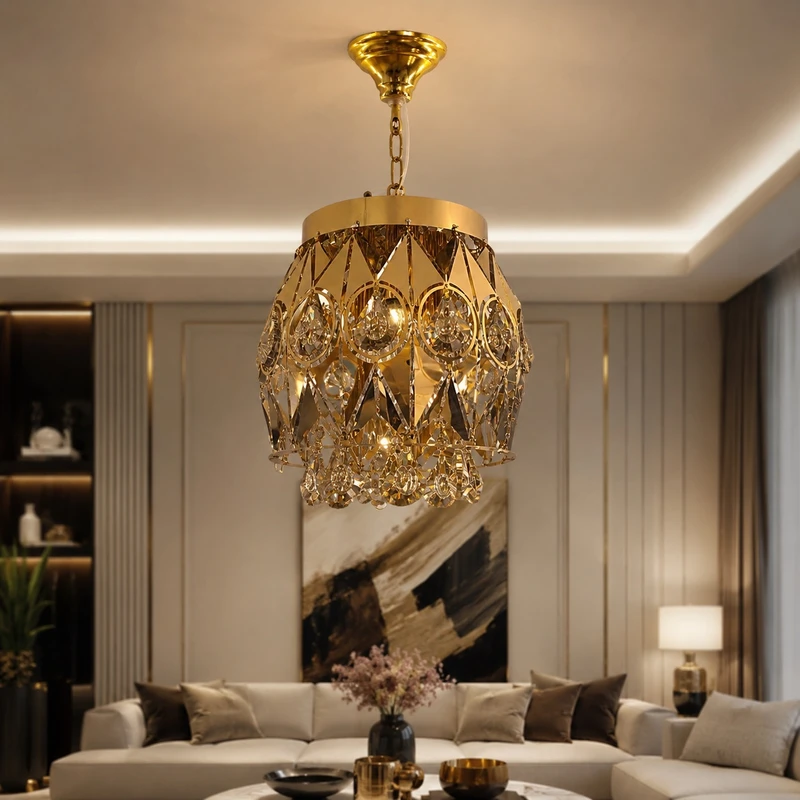 لوستر 3 شعله مدل m25gold