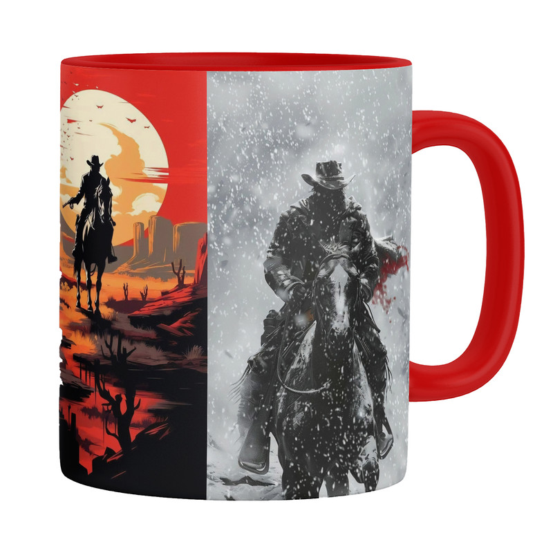 ماگ مدل Red Dead Redemption دسته رنگی کد 9154 ماگ مدل Red Dead Redemption دسته رنگی کد 9154
