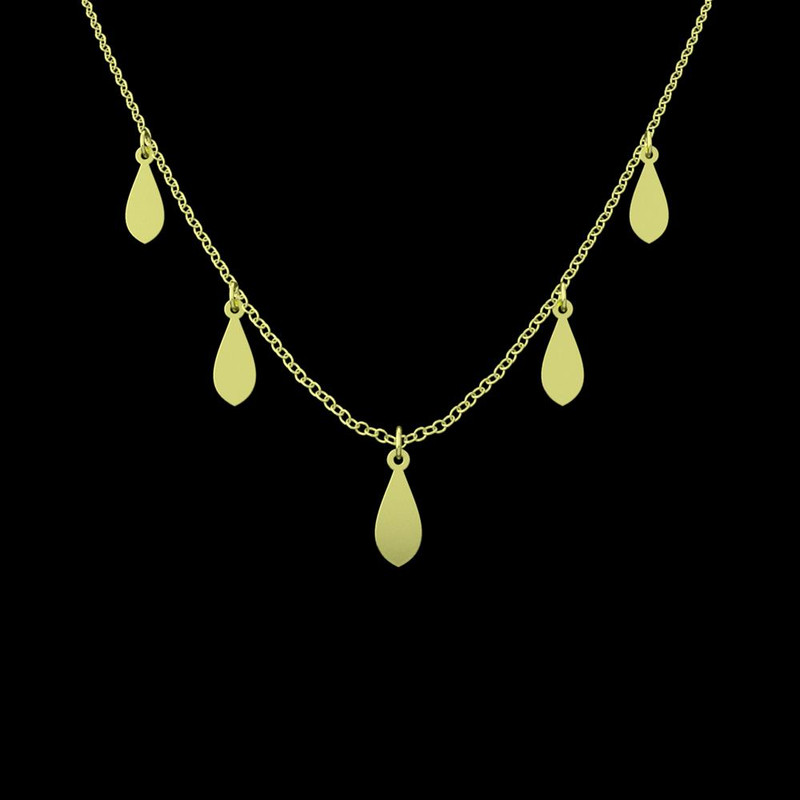 گردنبند طلا 18 عیار زنانه مدوپد مدل اشک کد RNA12382