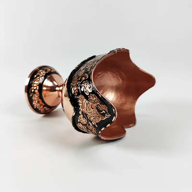 شکلات خوری قلم زنی مسی مدل الماس تراش کد k01