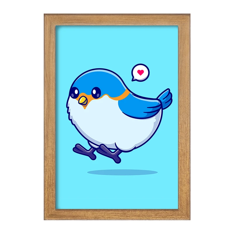 تابلو خندالو مدل حیوانات بامزه گنجشک کد 29694