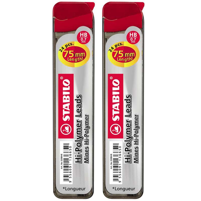 نوک مداد نوکی 0.7 میلی متری استابیلو مدل Hi-Polymer بسته 2 عددی نوک مداد نوکی 0.7 میلی متری استابیلو مدل Hi-Polymer بسته 2 عددی