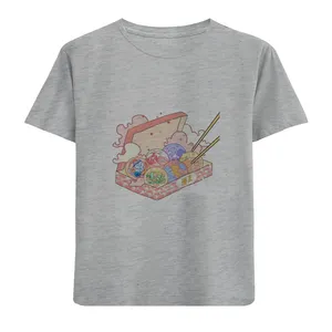 تی شرت آستین کوتاه دخترانه مدل جعبه گوی D221