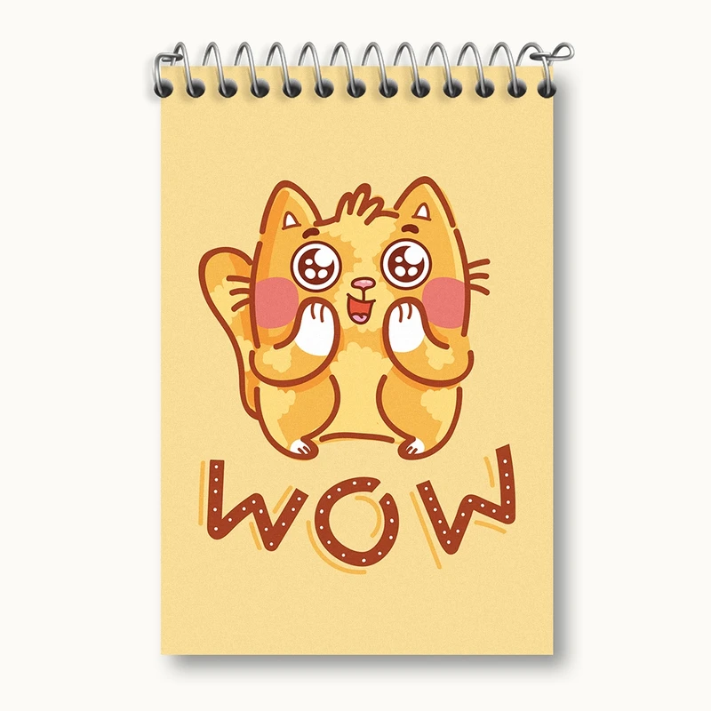 دفتر یادداشت 50 برگ خندالو مدل گربه (Cat) کد N784