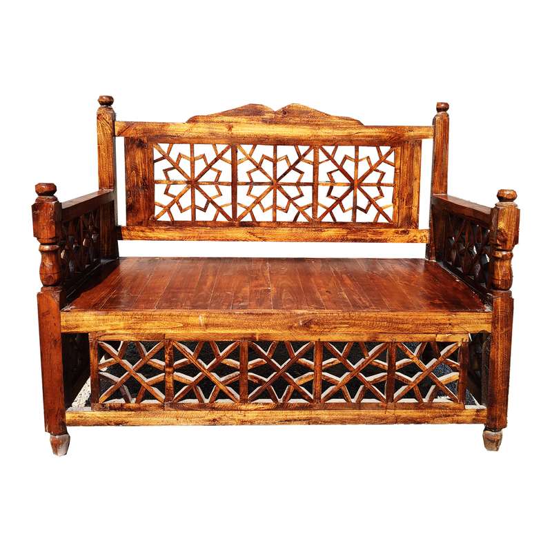 نیمکت مدل چوبی سنتی کد 34