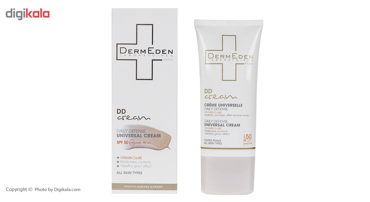 کرم محافظتی روزانه درمدن سری DD Cream Spf50 حجم 50 میلی لیتر