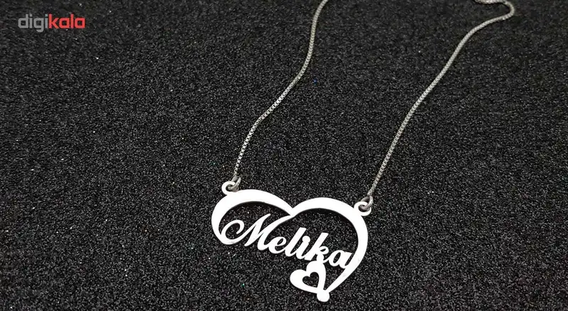 گردنبند نقره ترمه مدل اسم ملیکا Termeh