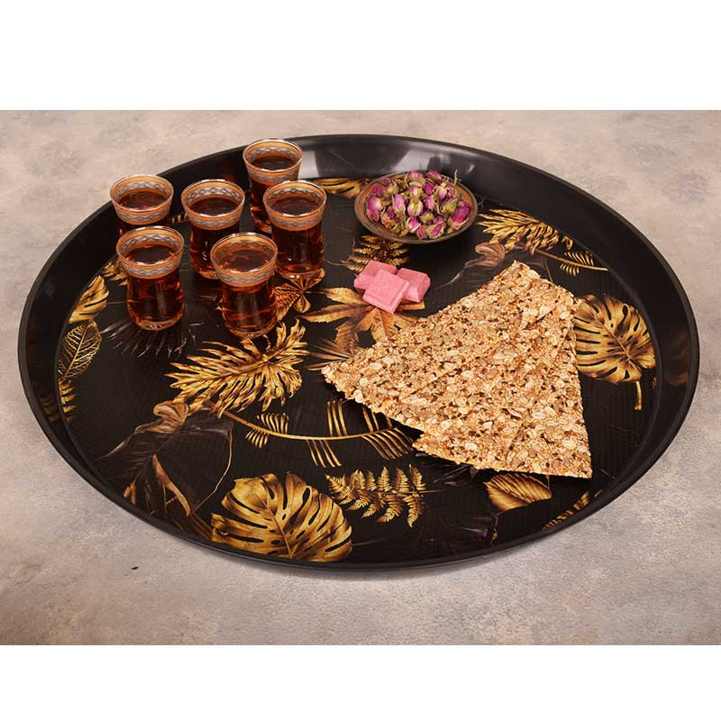 سینی مهروز مدل S-6005-53 طرح برگ