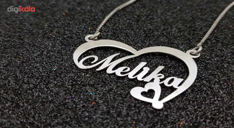 گردنبند نقره ترمه مدل اسم ملیکا Termeh