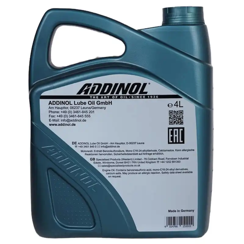 روغن موتور ادینول مدل 5w-40 حجم چهار لیتر