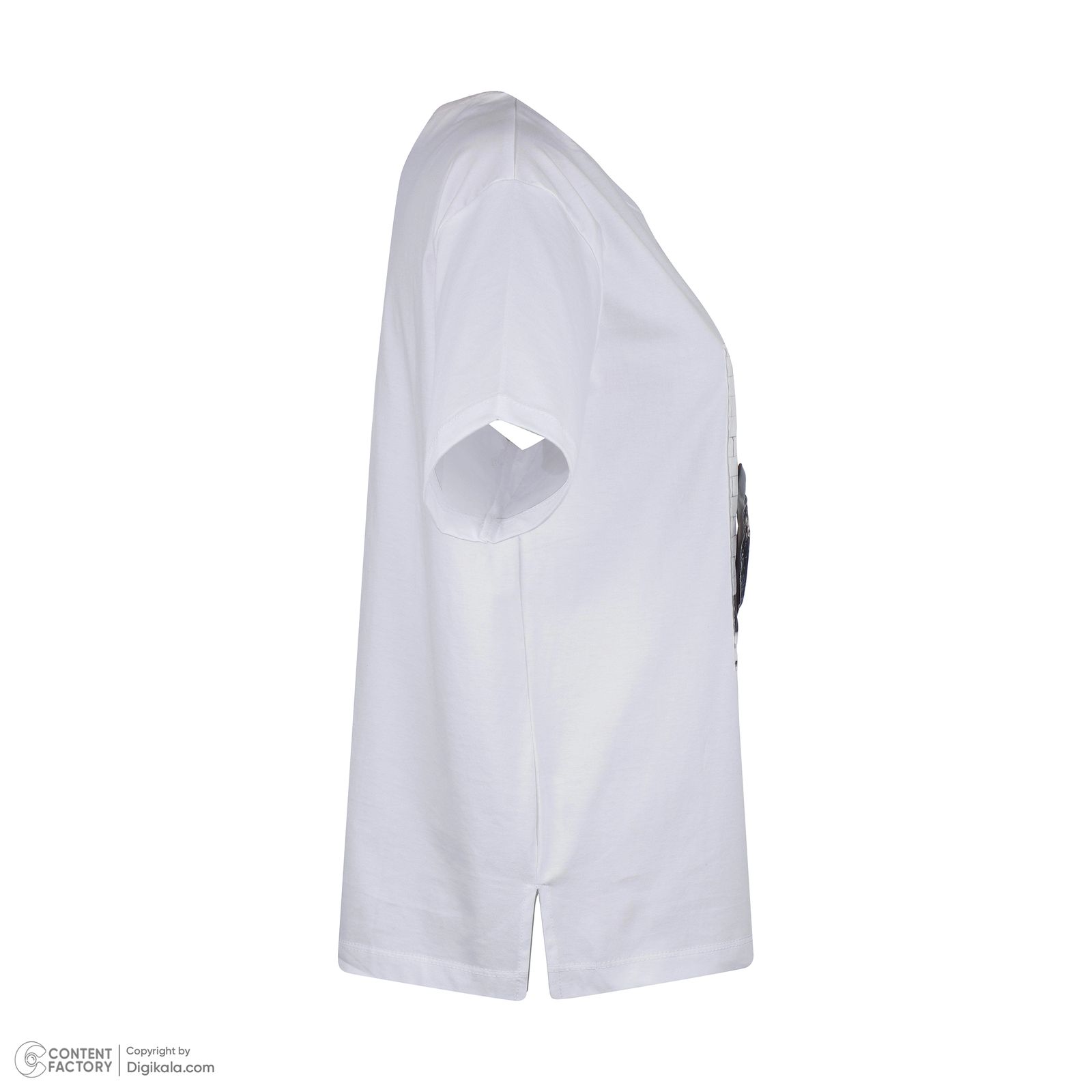 تی شرت آستین کوتاه زنانه نیزل مدل 0644-001 رنگ سفید -  - 5