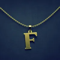 گردنبند طلا 18 عیار زنانه مدوپد مدل حرف F کد H3-1-1552