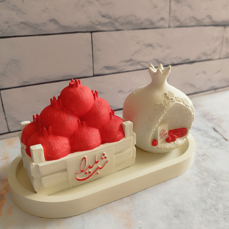 ست مناسبتی شب یلدا مدل سبد و طاقچه مجموعه سه عددی