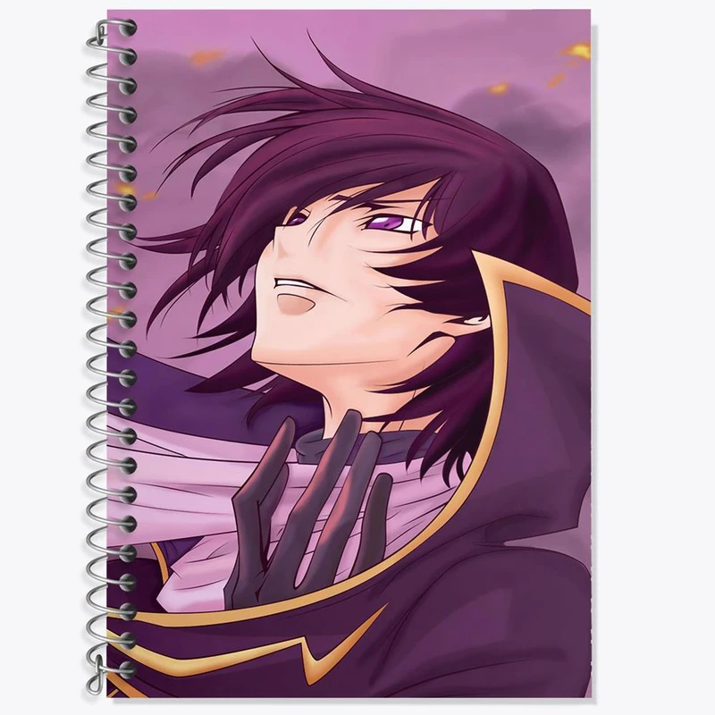 دفتر زبان 50 برگ خندالو مدل دو خط طرح لولوش وی بریتانیا انیمه کد گیاس Code Geass کد 13071