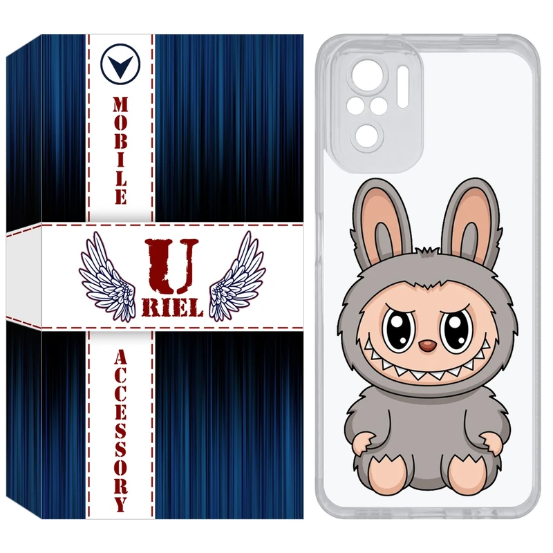 کاور یوریل مدل Clear کد 142 طرح لبوبو Labubu مناسب برای گوشی موبایل شیائومی Redmi Note 10 4G / Note 10S / Poco M5s