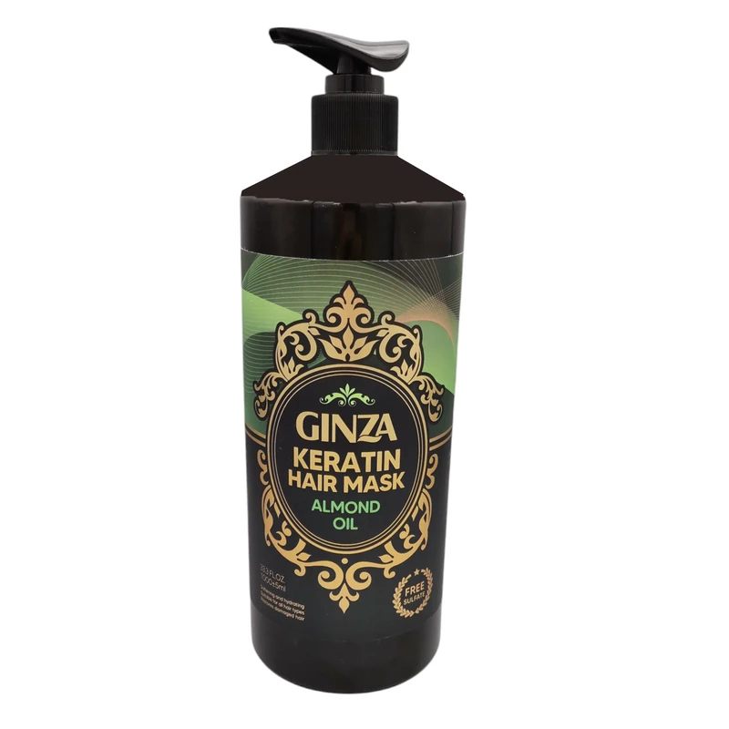 ماسک مو گینزا مدل almond oil حجم 1000 میلی لیتر