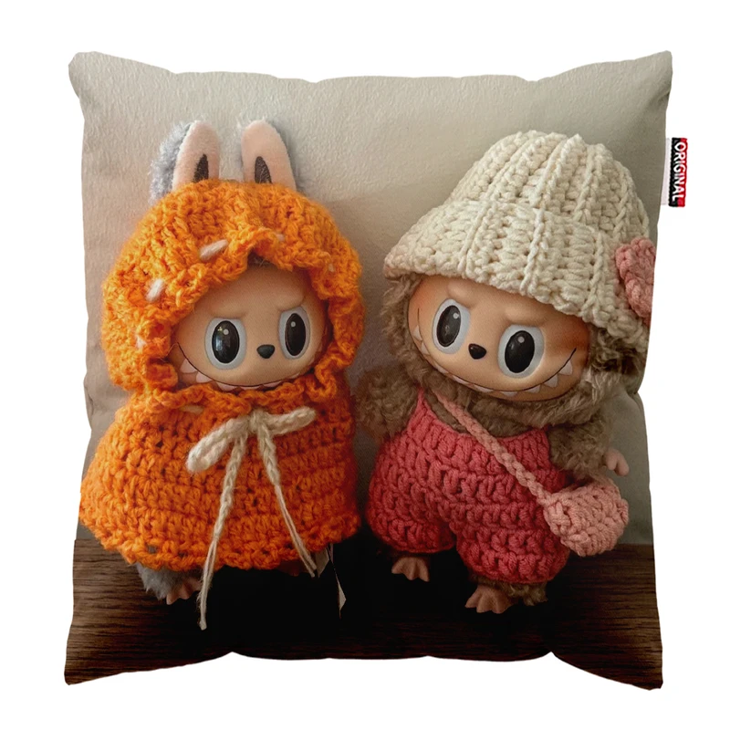 کوسن پاد آفرین مدل عروسک لبوبو کد PK301762 سایز 30*30 سانتی متر