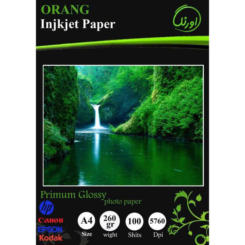 کاغذ عکس اورنگ مدل Premium Glossy سایز A4 بسته 100 عددی کاغذ عکس اورنگ مدل Premium Glossy سایز A4 بسته 100 عددی