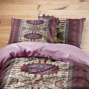 سرویس روتختی مدوپد طرح فرش بلوچ سه‌ترنج مدل C-balouch19 یک نفره 4 تکه