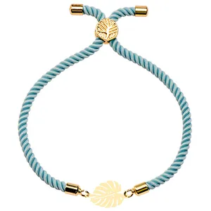 دستبند طلا 18 عیار دخترانه کرابو طرح برگ انجیر مدل Krd1672