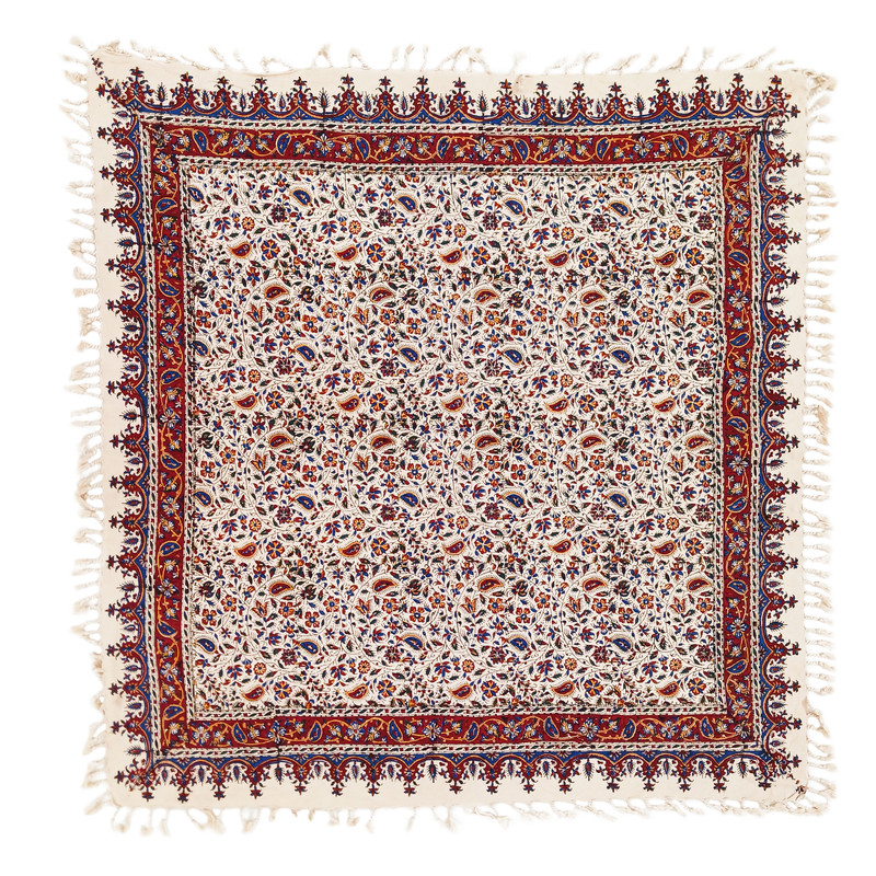 رومیزی قلمکار مدل گل و بته