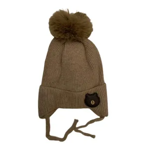 کلاه بافتنی بچگانه مدل تدی کد 1040