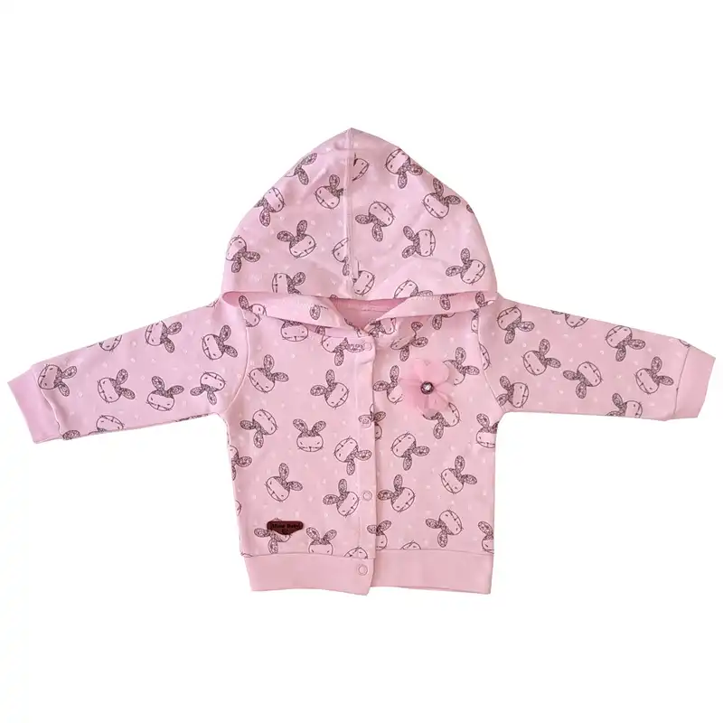 ست 3 تکه لباس نوزادی مدل خرگوش رنگ صورتی