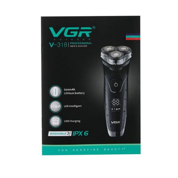 ماشین اصلاح موی صورت وی جی ار مدل V-318 - - 17