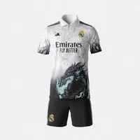 ست پولوشرت و شلوارک ورزشی مردانه مدل رئال مادرید طرح اژدها