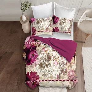 سرویس خواب مدل گل یک نفره 4 تکه