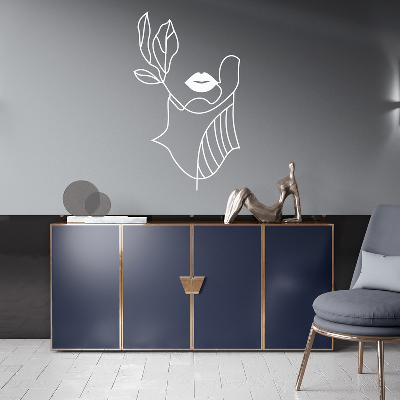 دیوارکوب طرح صورت و گل کد el-66