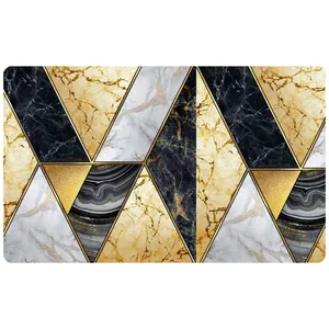 پادری مدل سه لایه رویه مخمل طرح سنگ کد S253 سایز 75x45 سانتی متر