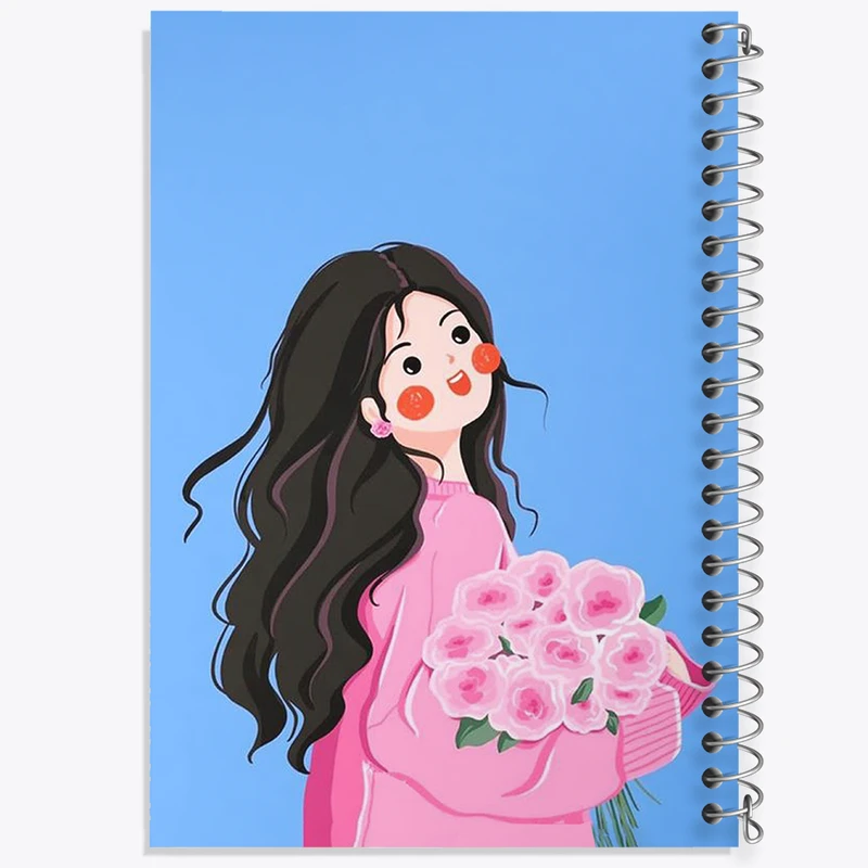 دفتر ژورنال نویسی 50 برگ خندالو مدل نقطه ای طرح دخترانه کد N2160