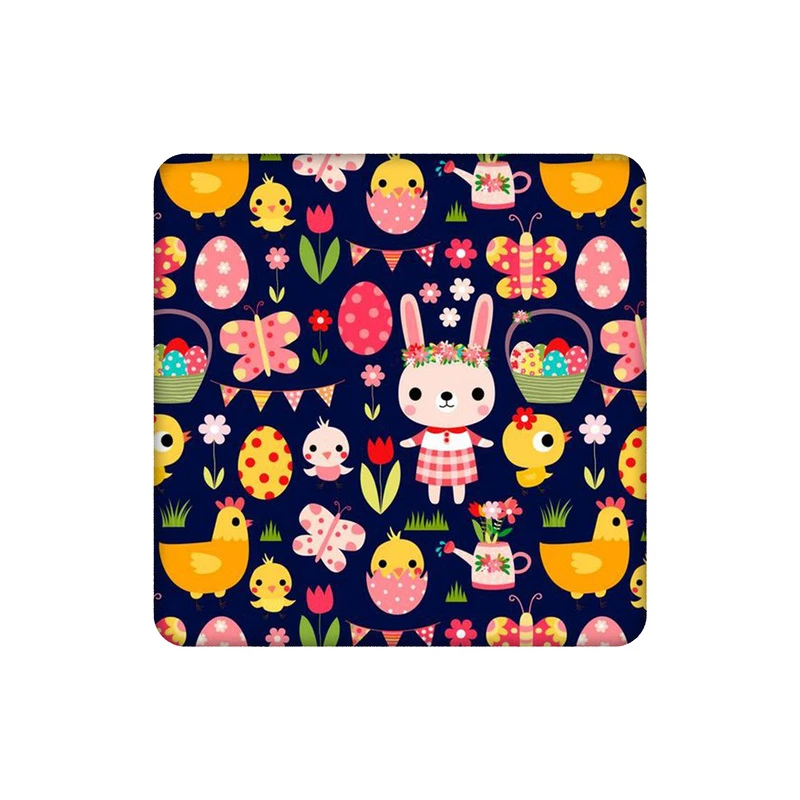 زیرلیوانی طرح خرگوش و مرغ و جوجه کد 5050216