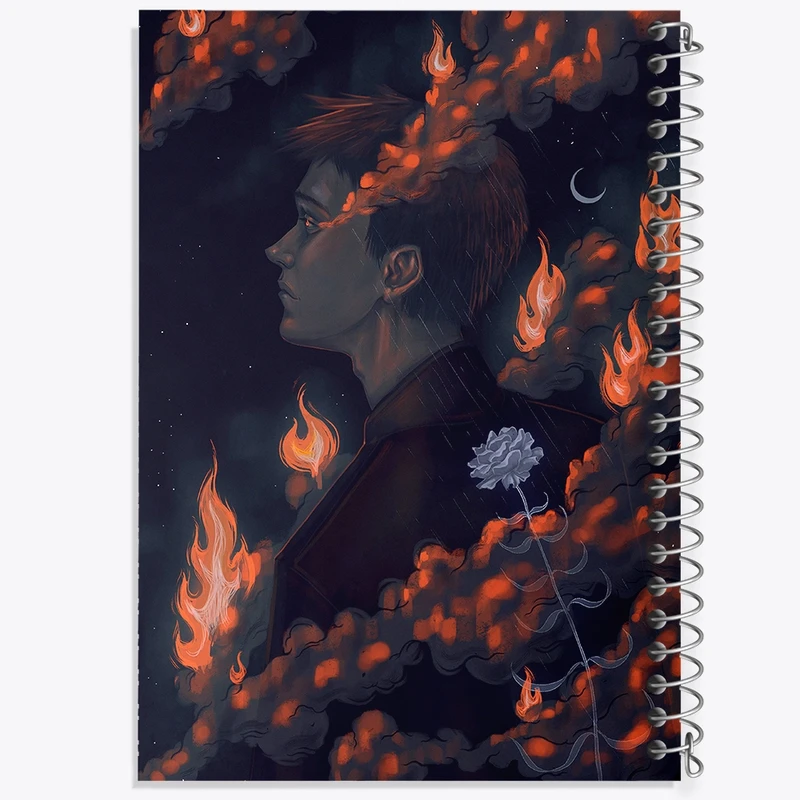 دفتر نت موسیقی 50 برگ خندالو مدل آتش کد F127