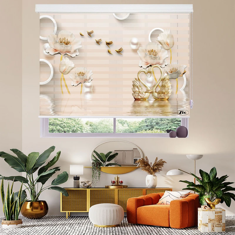 پرده زبرا زیو مدل 3D-1014 سایز 150x200 سانتی متر