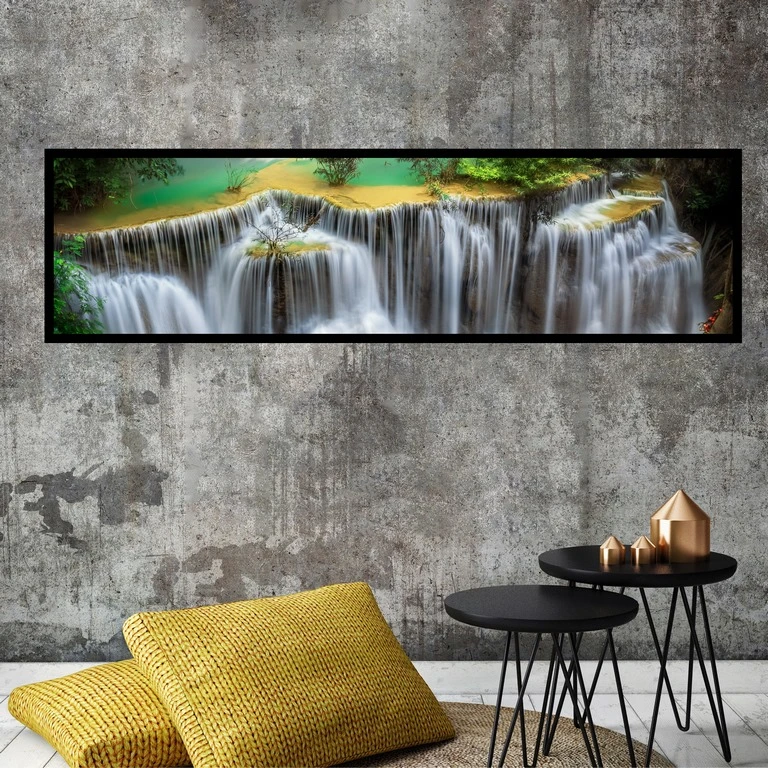 تابلو بکلیت طرح طبیعت آبشار مدل کشیده B-7623