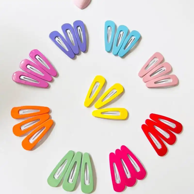 گیره مو زنانه مدل تق تقی روکش شمعی مات بسته 6 عددی