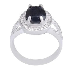 انگشتر نقره زنانه مدل سنگ یاقوت کد AWR_980