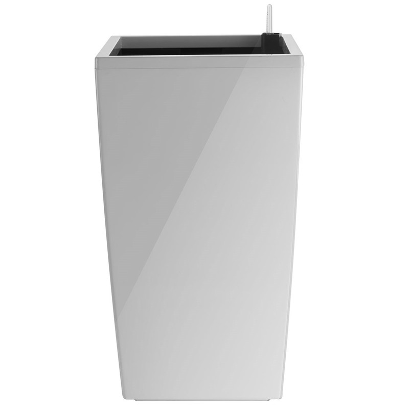 گلدان خود آبرسان سفید براق مربع مدل DF511 گلدان خود آبرسان سفید براق مربع مدل DF511