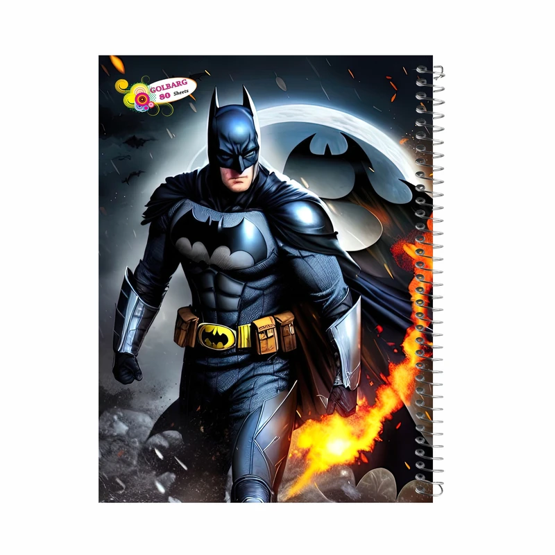 دفتر مشق 80 برگ گلبرگ مدل بتمن کد 2901