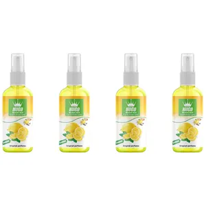 اسپری خوشبو کننده خودرو هوگو کد 012 با رایحه لیمو حجم 50 میلی لیتر بسته 4 عددی